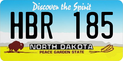 ND license plate HBR185