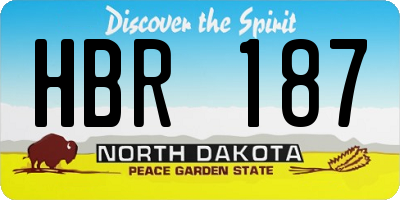 ND license plate HBR187