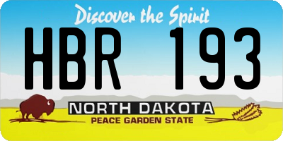 ND license plate HBR193