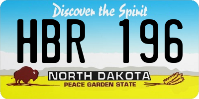 ND license plate HBR196