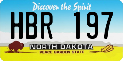 ND license plate HBR197