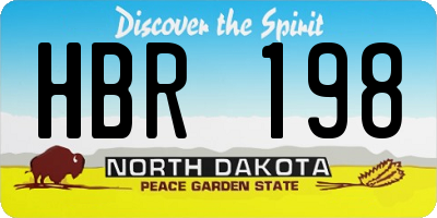 ND license plate HBR198