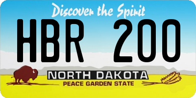 ND license plate HBR200