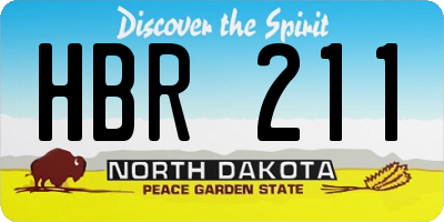 ND license plate HBR211