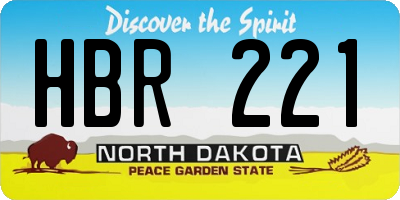 ND license plate HBR221