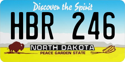 ND license plate HBR246