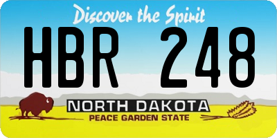 ND license plate HBR248