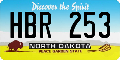 ND license plate HBR253