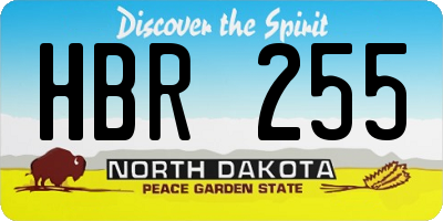 ND license plate HBR255