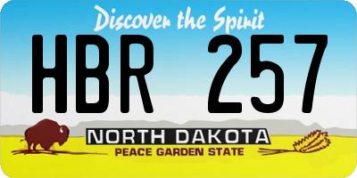 ND license plate HBR257