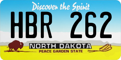 ND license plate HBR262