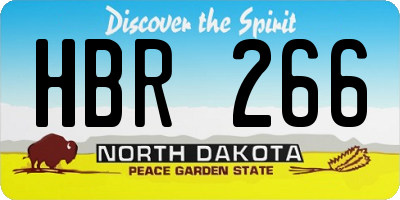 ND license plate HBR266