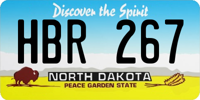 ND license plate HBR267