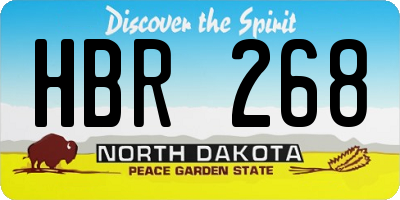 ND license plate HBR268