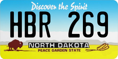 ND license plate HBR269