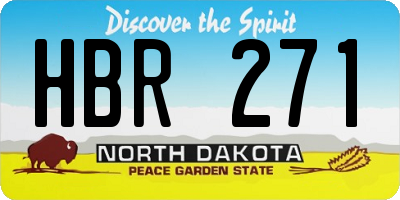 ND license plate HBR271