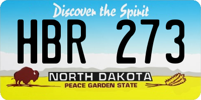 ND license plate HBR273