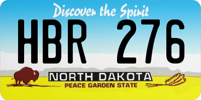ND license plate HBR276