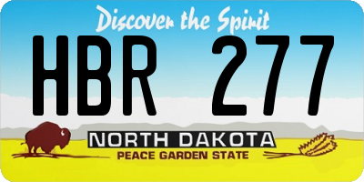 ND license plate HBR277