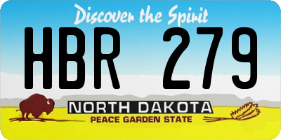 ND license plate HBR279