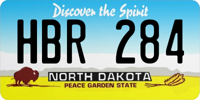 ND license plate HBR284