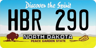 ND license plate HBR290