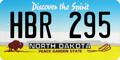 ND license plate HBR295