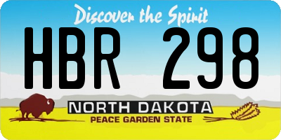 ND license plate HBR298