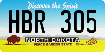 ND license plate HBR305