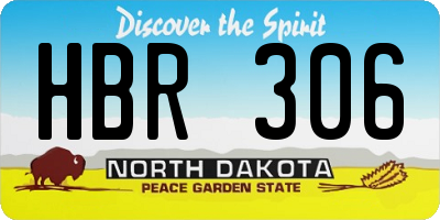 ND license plate HBR306