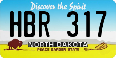 ND license plate HBR317