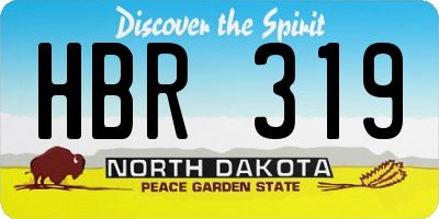 ND license plate HBR319