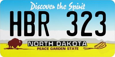 ND license plate HBR323