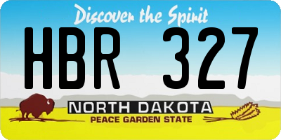 ND license plate HBR327