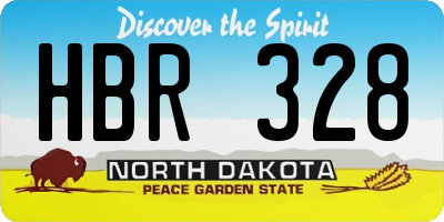 ND license plate HBR328