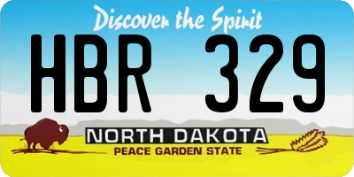 ND license plate HBR329