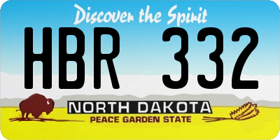 ND license plate HBR332