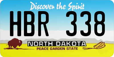 ND license plate HBR338