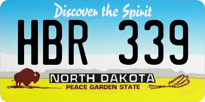 ND license plate HBR339