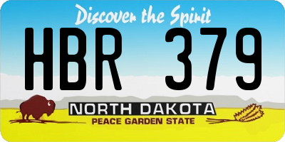 ND license plate HBR379