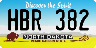 ND license plate HBR382