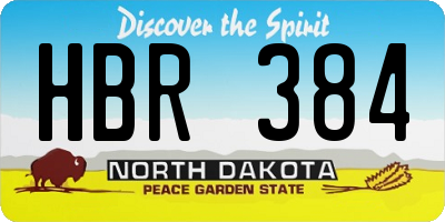 ND license plate HBR384