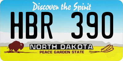 ND license plate HBR390