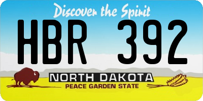 ND license plate HBR392