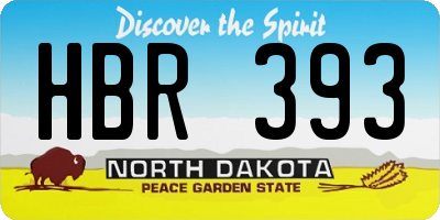 ND license plate HBR393