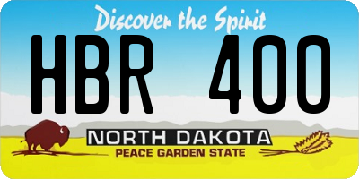 ND license plate HBR400