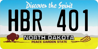 ND license plate HBR401