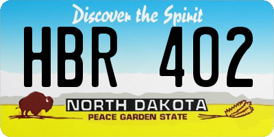 ND license plate HBR402