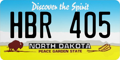 ND license plate HBR405