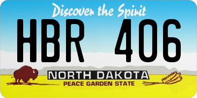 ND license plate HBR406